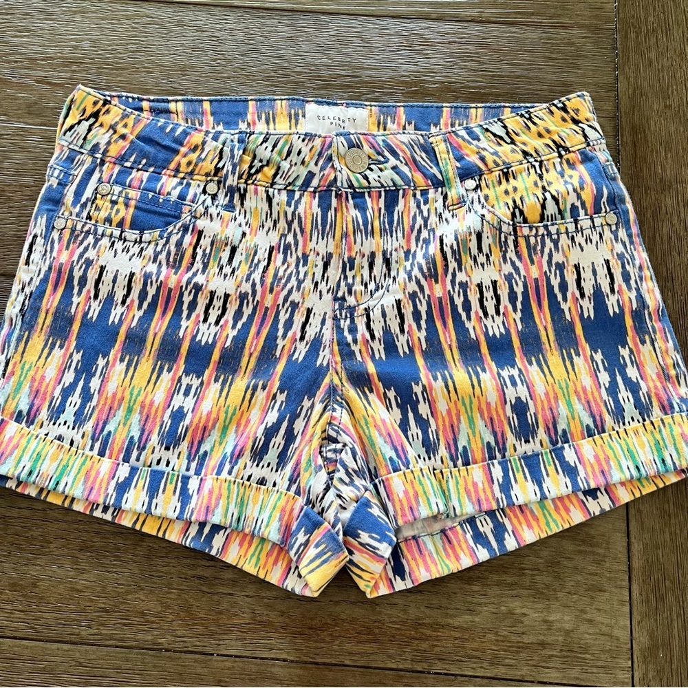 Celebrity Pink Short Cuffed Multi Colour Shorts Size 1